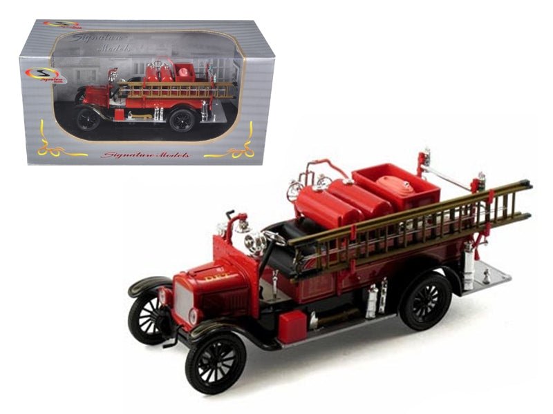 1926 Ford Model T Fire Engine Diecast Model | Classic Red Black - My Web Bazaar