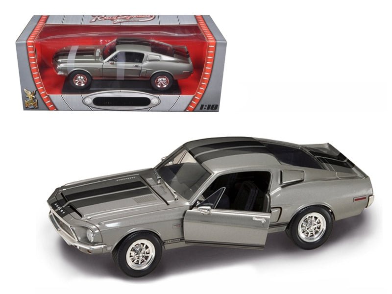 1968 Shelby GT 500KR Diecast Model Car | Silver 1/18 Scale - My Web Bazaar