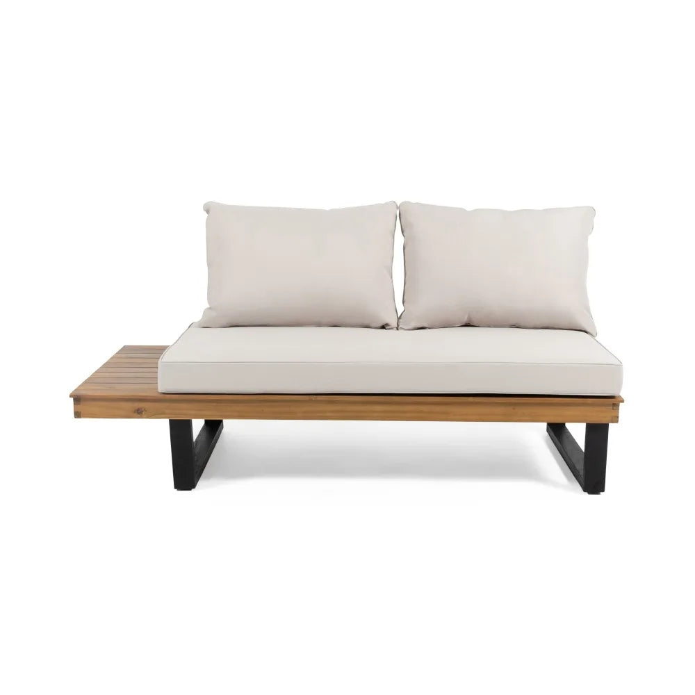 2-seater outdoor sofa with weather-resistant cushions