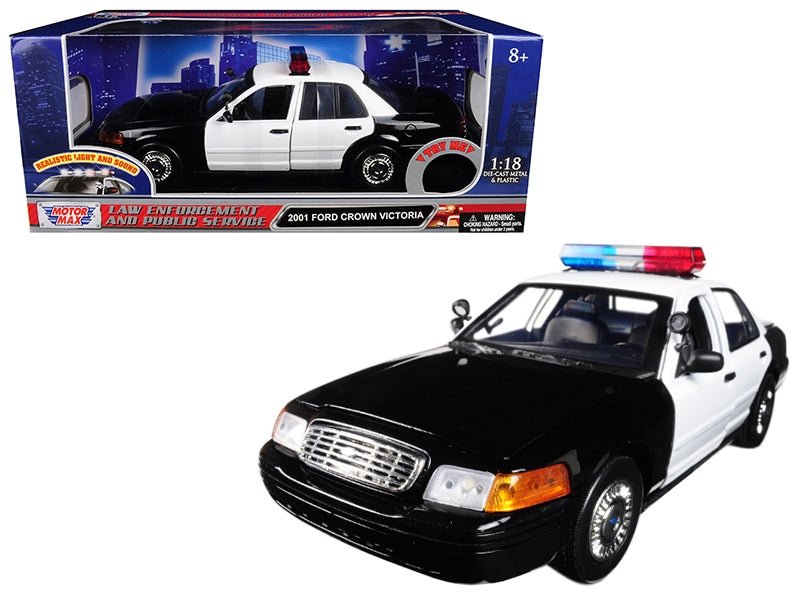 2001 Ford Crown Victoria Police Car | Diecast Model with Lights - My Web Bazaar