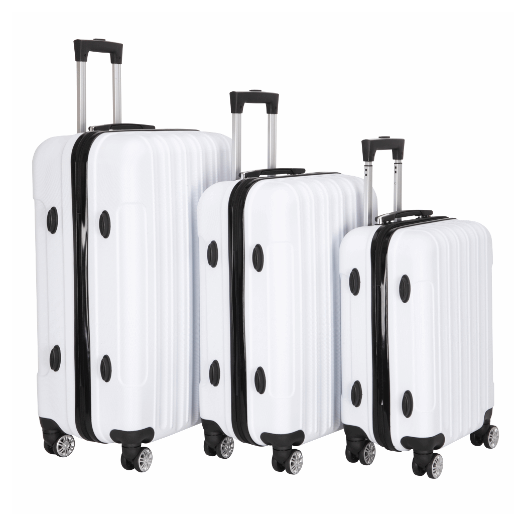 3 - in - 1 Large Capacity Traveling Storage Suitcase | Durable White - My Web Bazaar