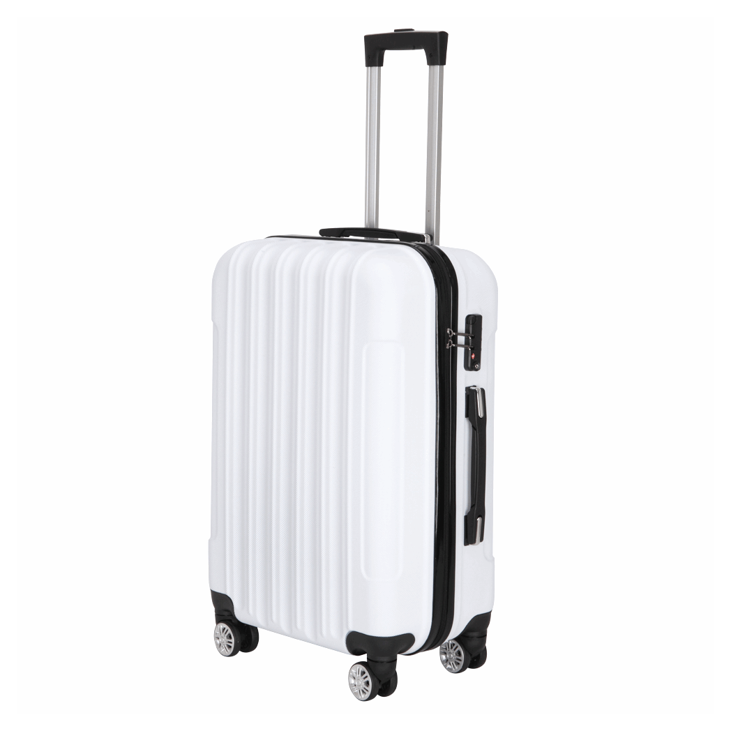 3 - in - 1 Large Capacity Traveling Storage Suitcase | Durable White - My Web Bazaar