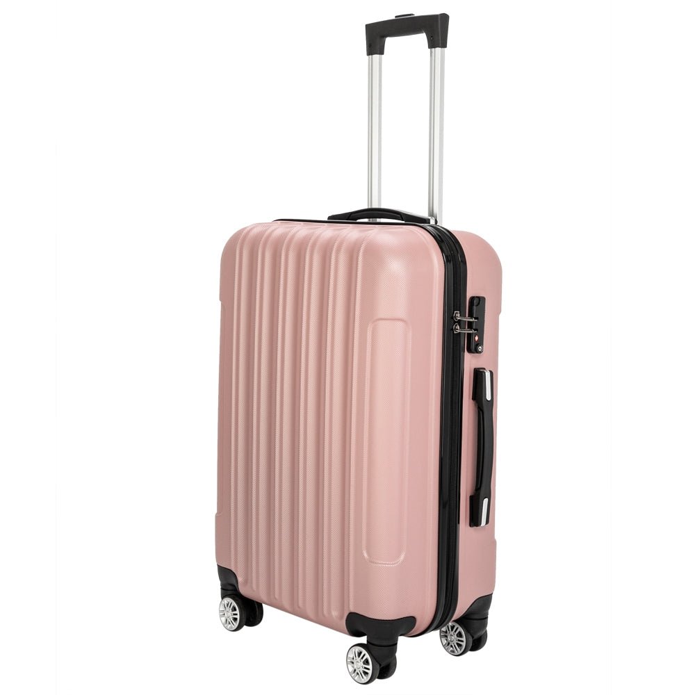 3 - in - 1 Rose Gold Luggage Set | Large Capacity Travel Suitcase - My Web Bazaar