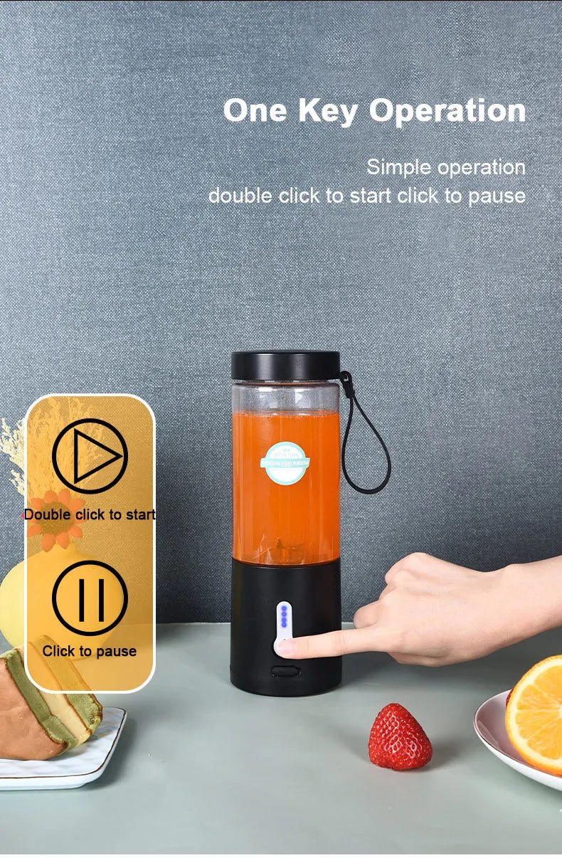 530ML Electric Portable Juicer | USB Rechargeable Mini Blender - My Web Bazaar