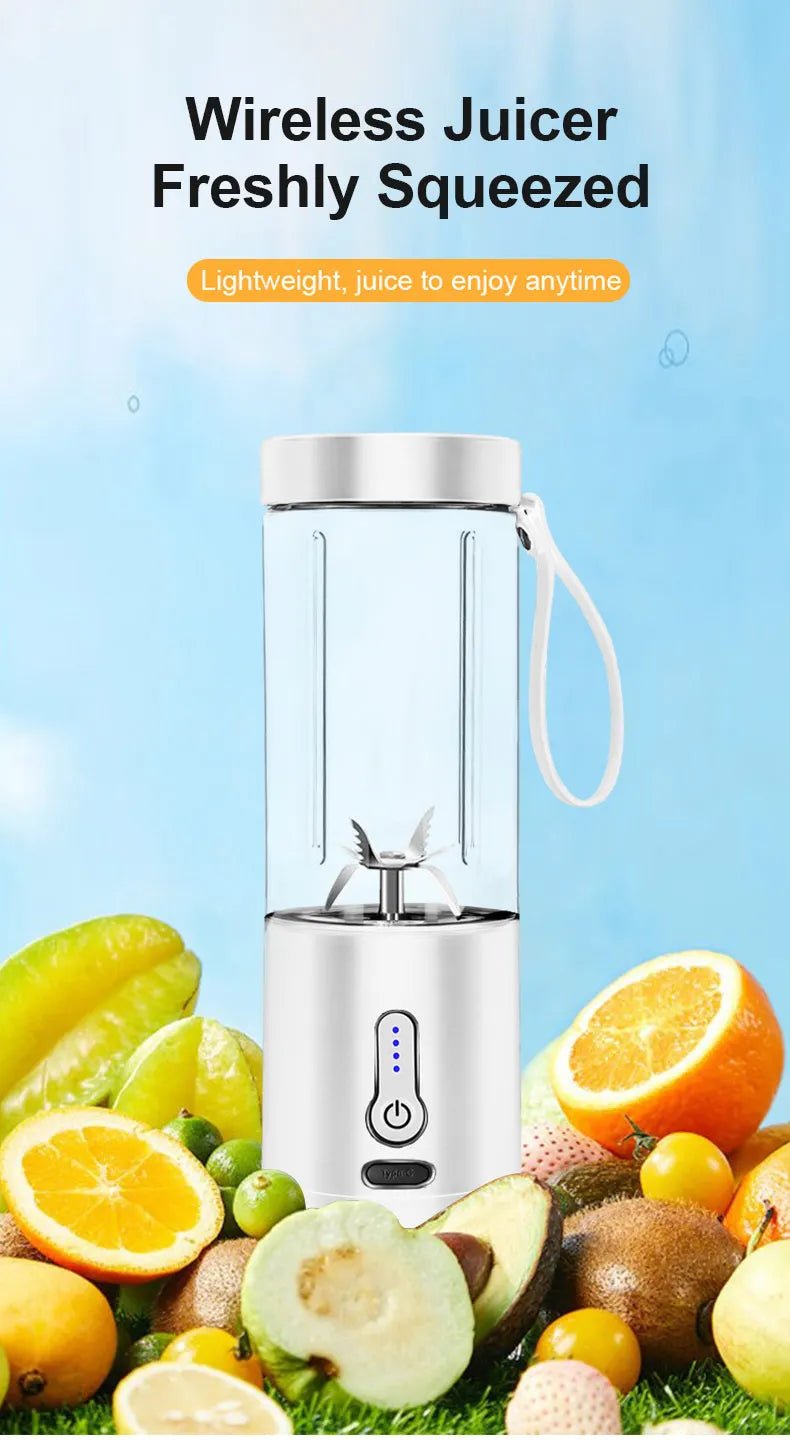 530ML Electric Portable Juicer | USB Rechargeable Mini Blender - My Web Bazaar