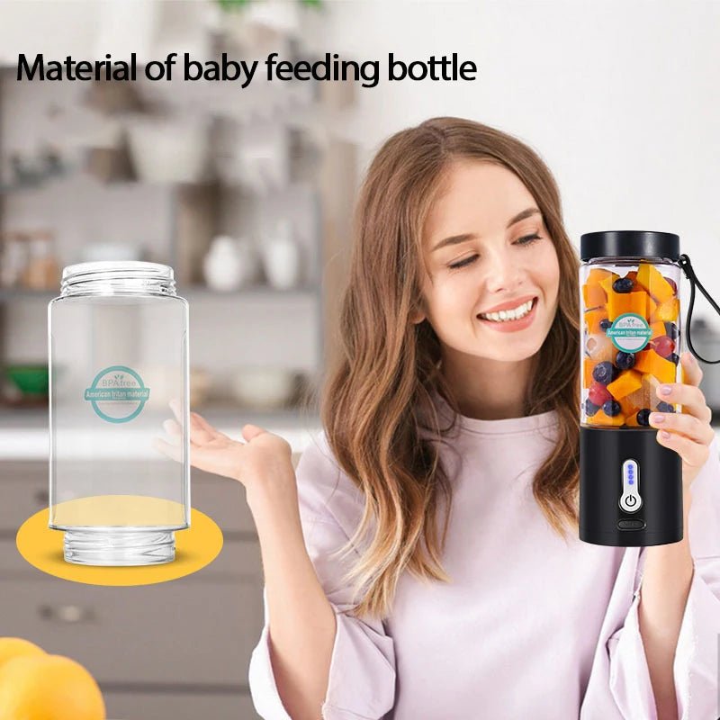 530ML Electric Portable Juicer | USB Rechargeable Mini Blender - My Web Bazaar