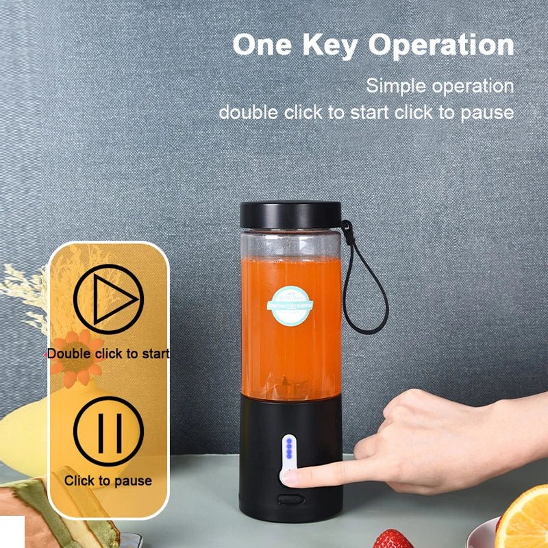 530ML Electric Portable Juicer | USB Rechargeable Mini Blender - My Web Bazaar