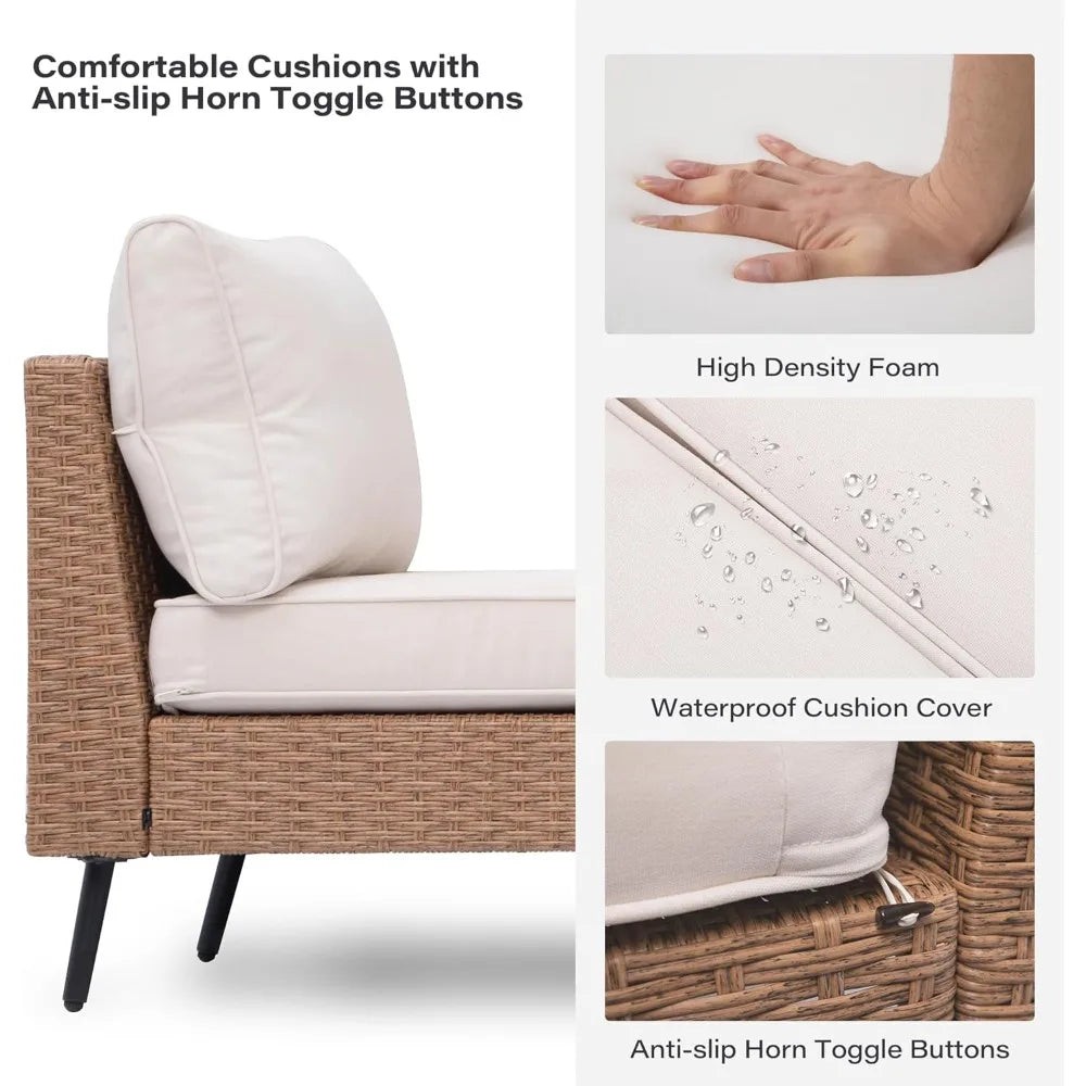 All-weather patio furniture with Olefin cushions