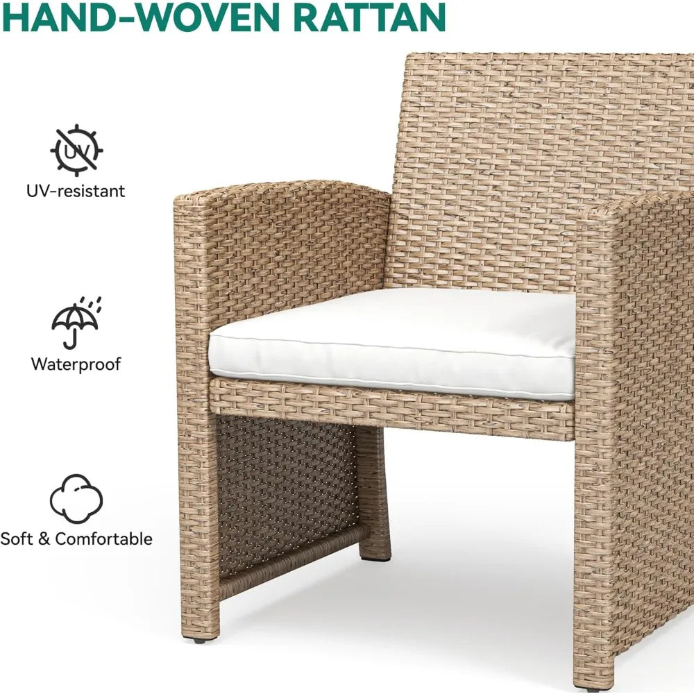 • Compact outdoor conversation furniture