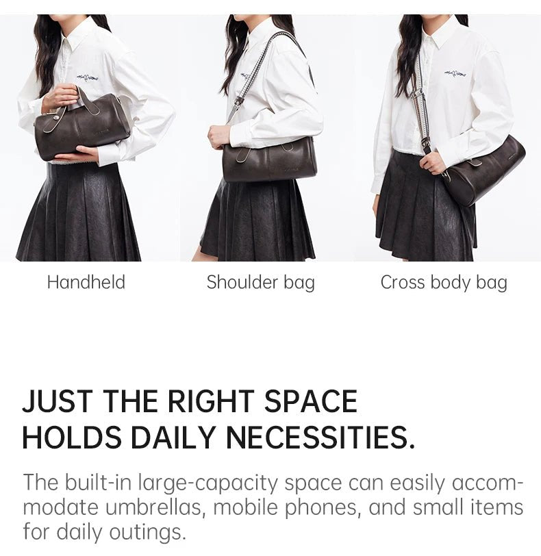 Amazing Song Berry Bag | Chic Split Leather Bucket Style - My Web Bazaar