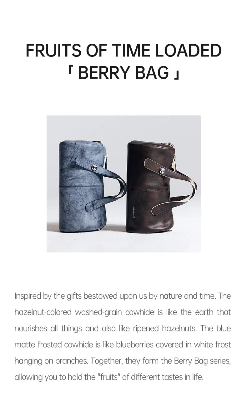 Amazing Song Berry Bag | Chic Split Leather Bucket Style - My Web Bazaar