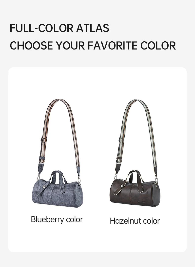 Amazing Song Berry Bag | Chic Split Leather Bucket Style - My Web Bazaar