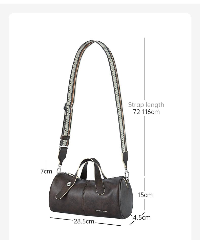 Amazing Song Berry Bag | Chic Split Leather Bucket Style - My Web Bazaar