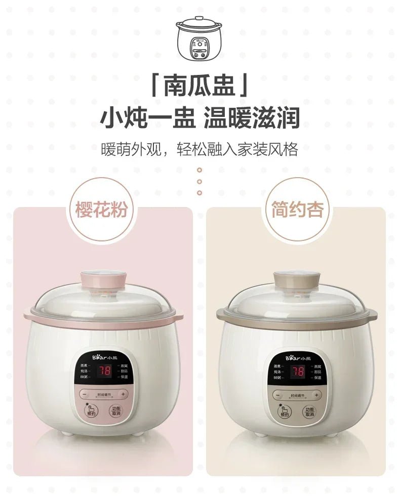 Baby Porridge Pot Stewpan | Ceramic Slow Cooker for Healthy Meals - My Web Bazaar