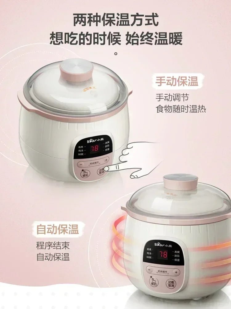Baby Porridge Pot Stewpan | Ceramic Slow Cooker for Healthy Meals - My Web Bazaar