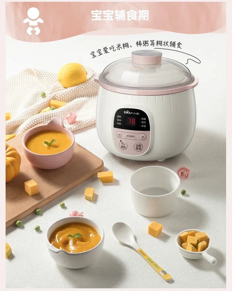 Baby Porridge Pot Stewpan | Ceramic Slow Cooker for Healthy Meals - My Web Bazaar