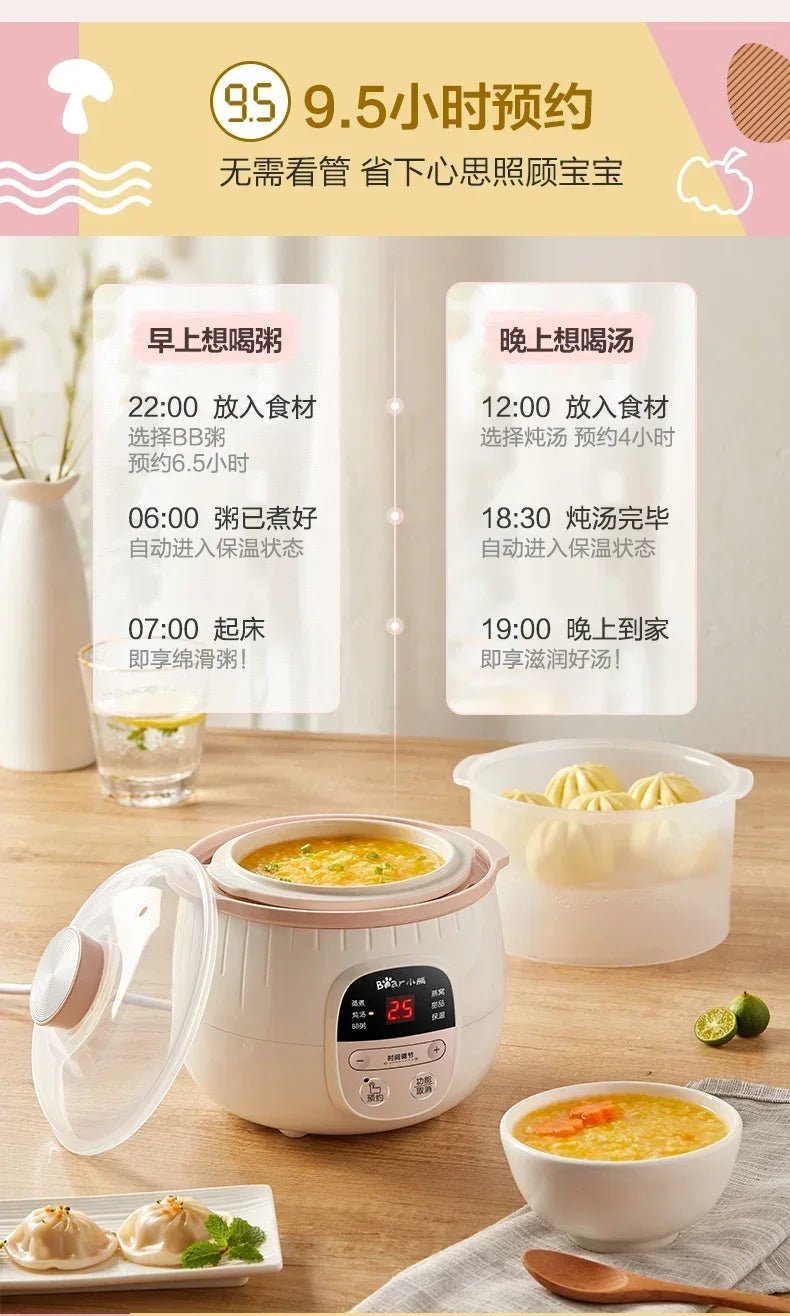 Baby Porridge Pot Stewpan | Ceramic Slow Cooker for Healthy Meals - My Web Bazaar