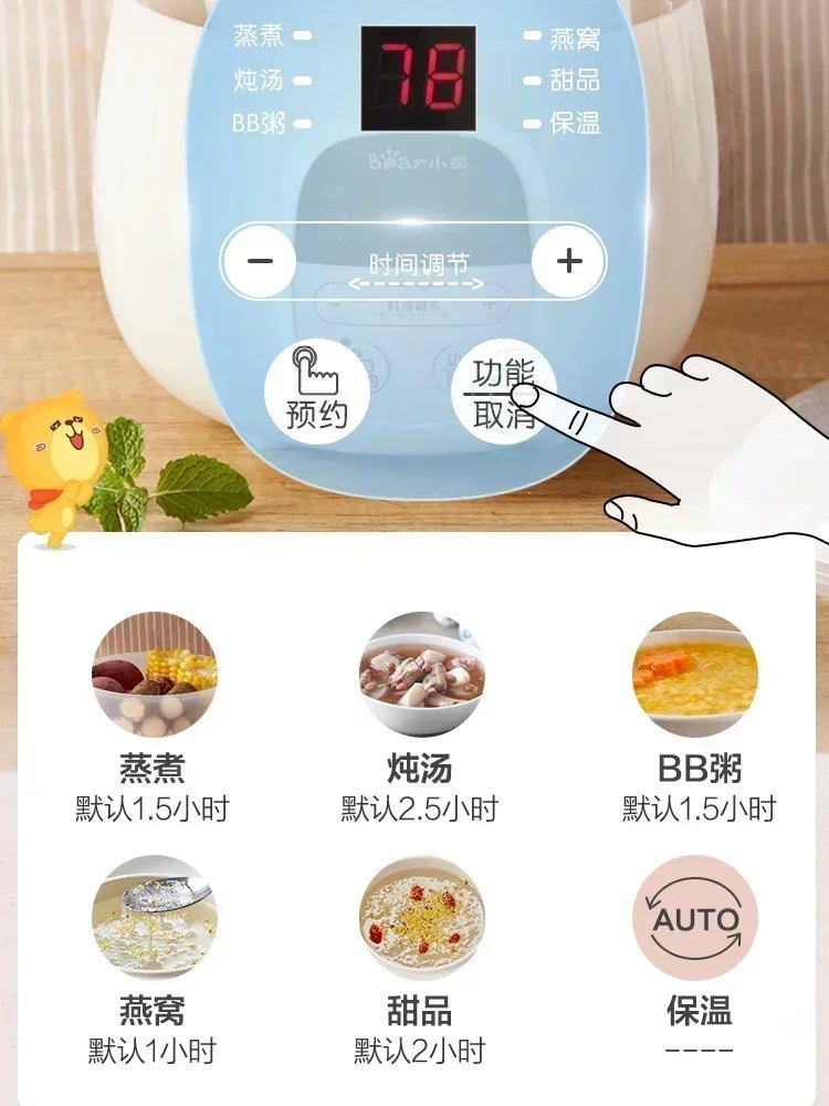 Baby Porridge Pot Stewpan | Ceramic Slow Cooker for Healthy Meals - My Web Bazaar