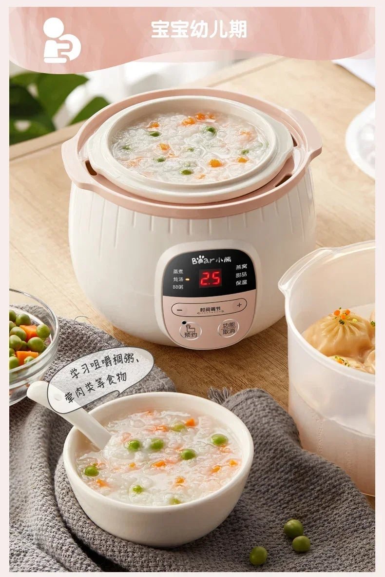 Baby Porridge Pot Stewpan | Ceramic Slow Cooker for Healthy Meals - My Web Bazaar