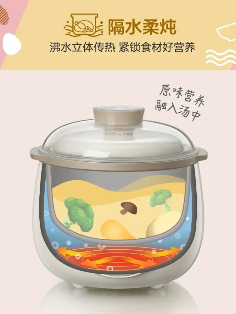 Baby Porridge Pot Stewpan | Ceramic Slow Cooker for Healthy Meals - My Web Bazaar