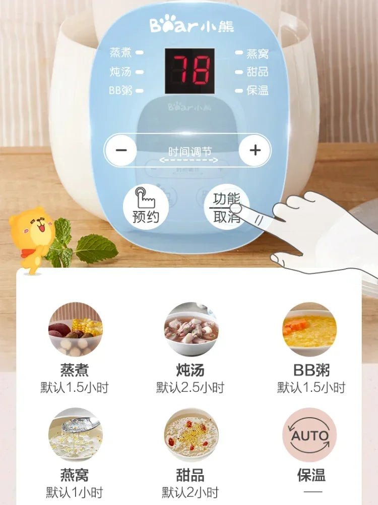 Baby Porridge Pot Stewpan | Ceramic Slow Cooker for Healthy Meals - My Web Bazaar