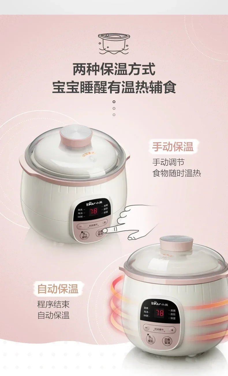 Baby Porridge Pot Stewpan | Ceramic Slow Cooker for Healthy Meals - My Web Bazaar