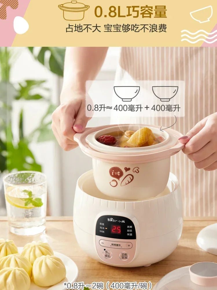 Baby Porridge Pot Stewpan | Ceramic Slow Cooker for Healthy Meals - My Web Bazaar