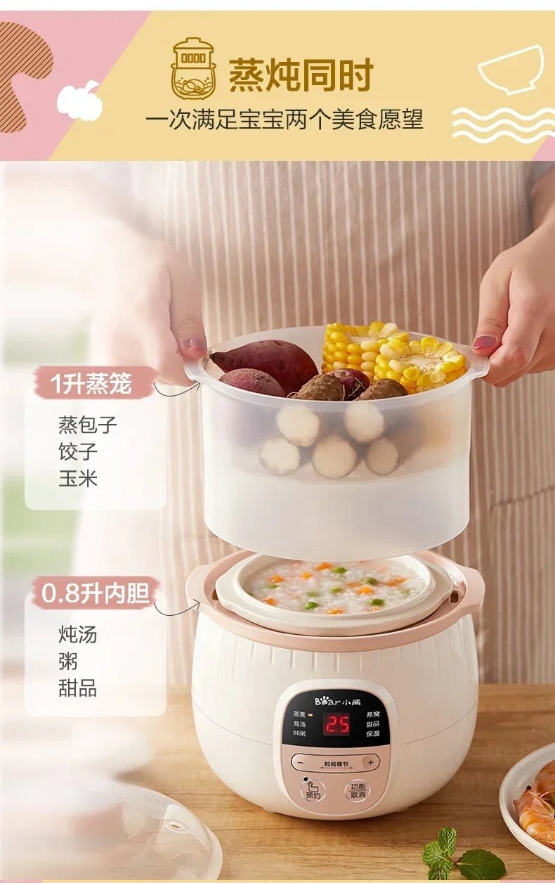 Baby Porridge Pot Stewpan | Ceramic Slow Cooker for Healthy Meals - My Web Bazaar