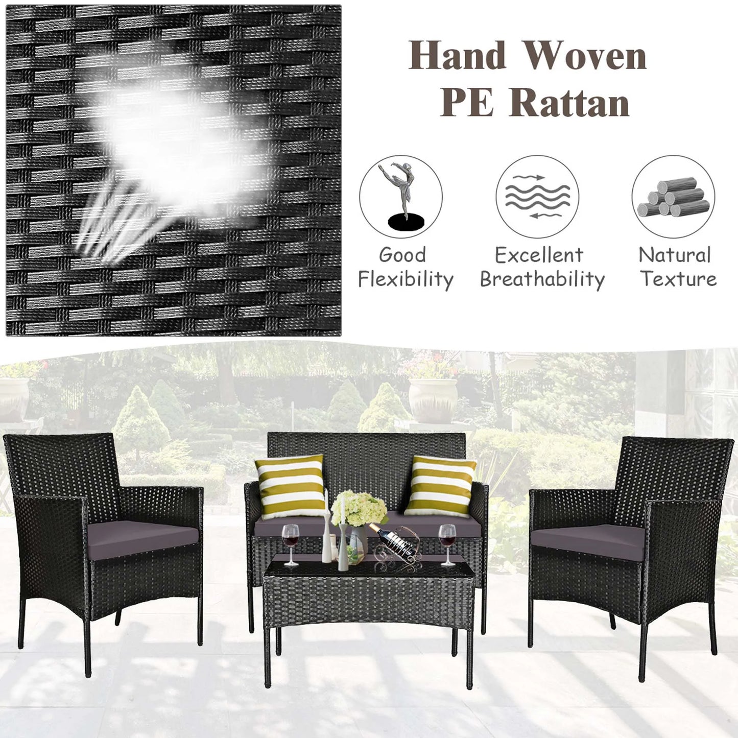 • Patio conversation set with table