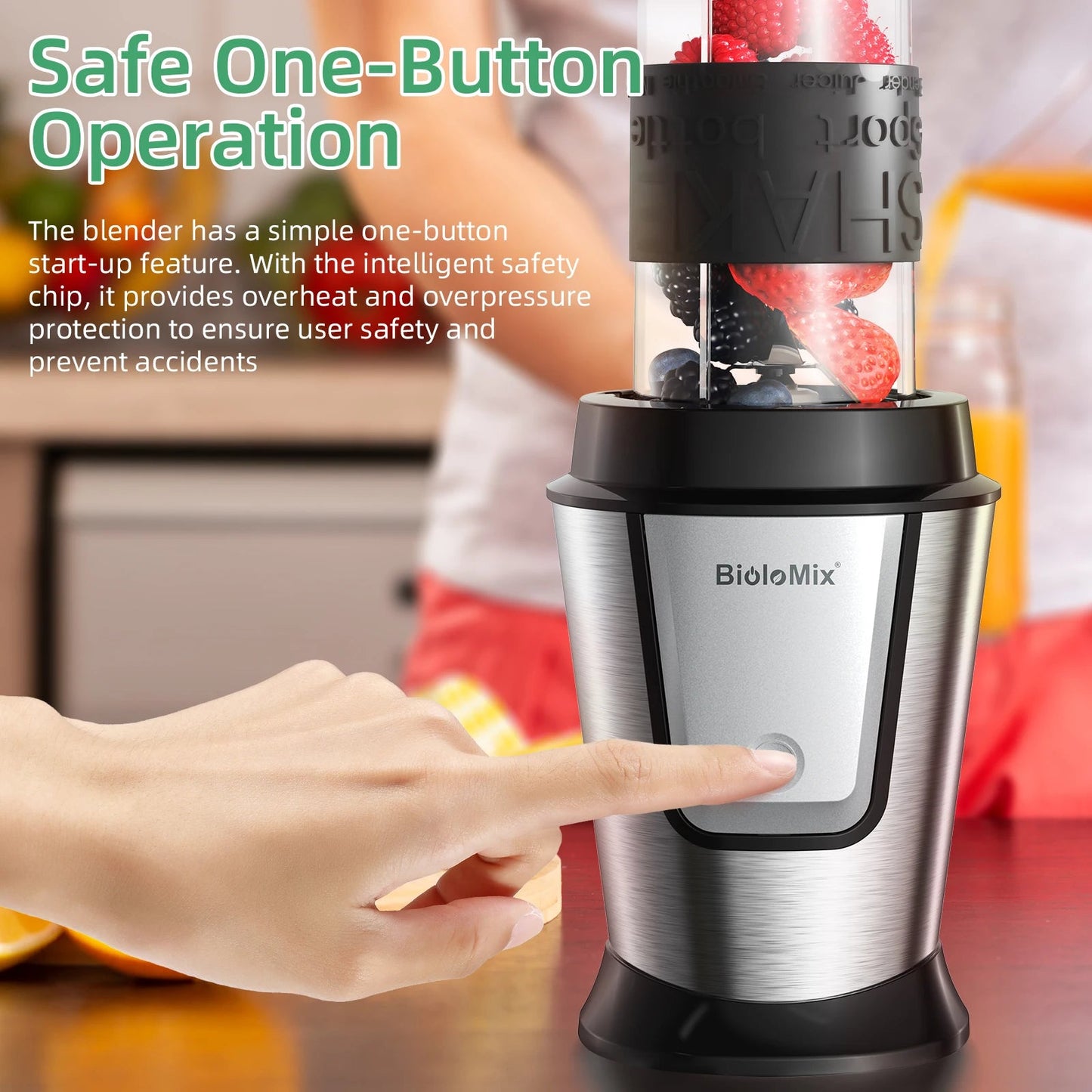 BioloMix 3 - in - 1 Food Processor | 700W Portable Smoothie Maker - My Web Bazaar