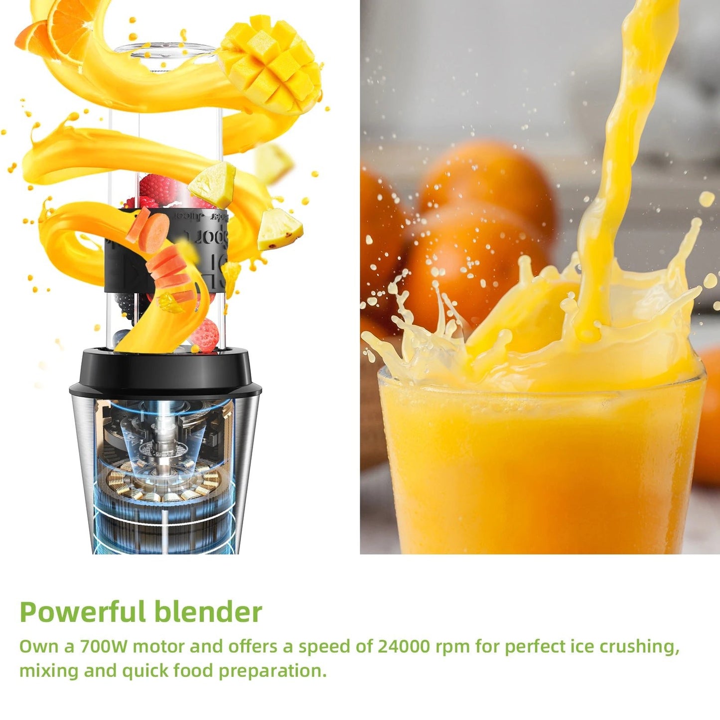 BioloMix 3 - in - 1 Food Processor | 700W Portable Smoothie Maker - My Web Bazaar