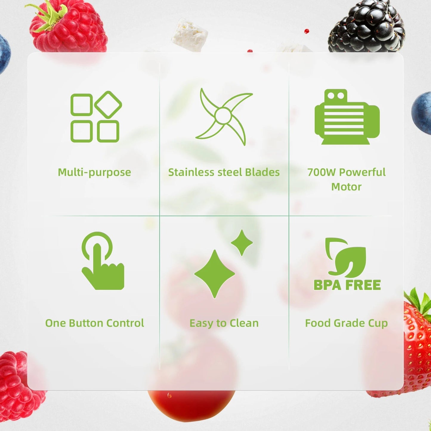 BioloMix 3 - in - 1 Food Processor | 700W Portable Smoothie Maker - My Web Bazaar
