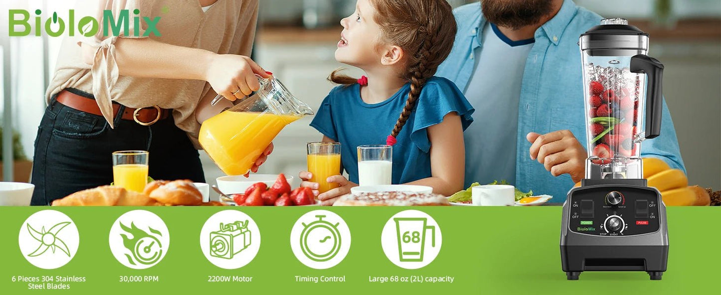 BioloMix 3HP 2200W Blender | Heavy Duty Juicer for Smoothies - My Web Bazaar