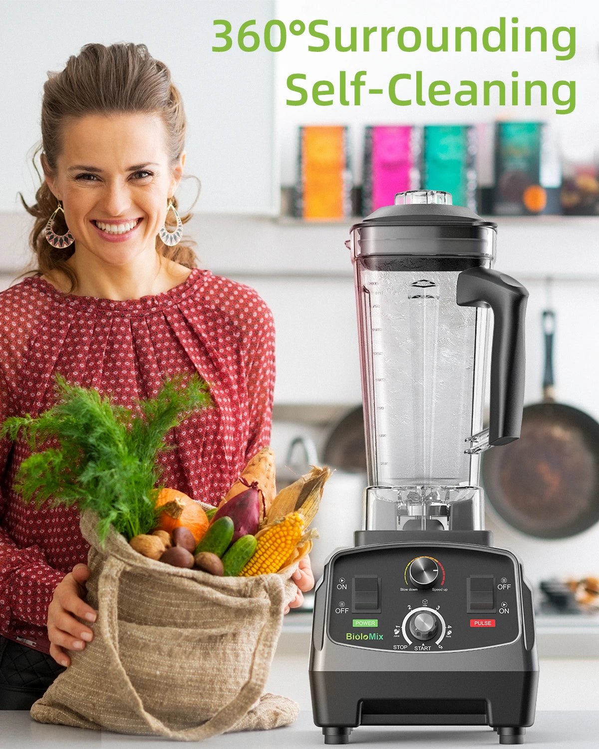 BioloMix 3HP 2200W Blender | Heavy Duty Juicer for Smoothies - My Web Bazaar