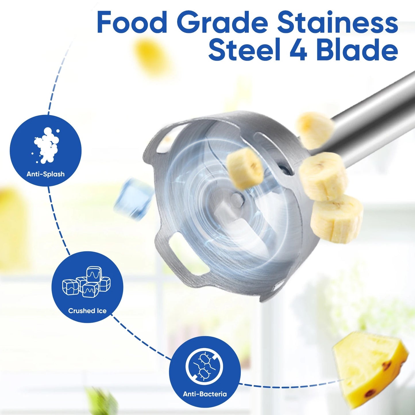 BioloMix 5 in 1 Hand Blender | 1500W Stainless Steel Power - My Web Bazaar