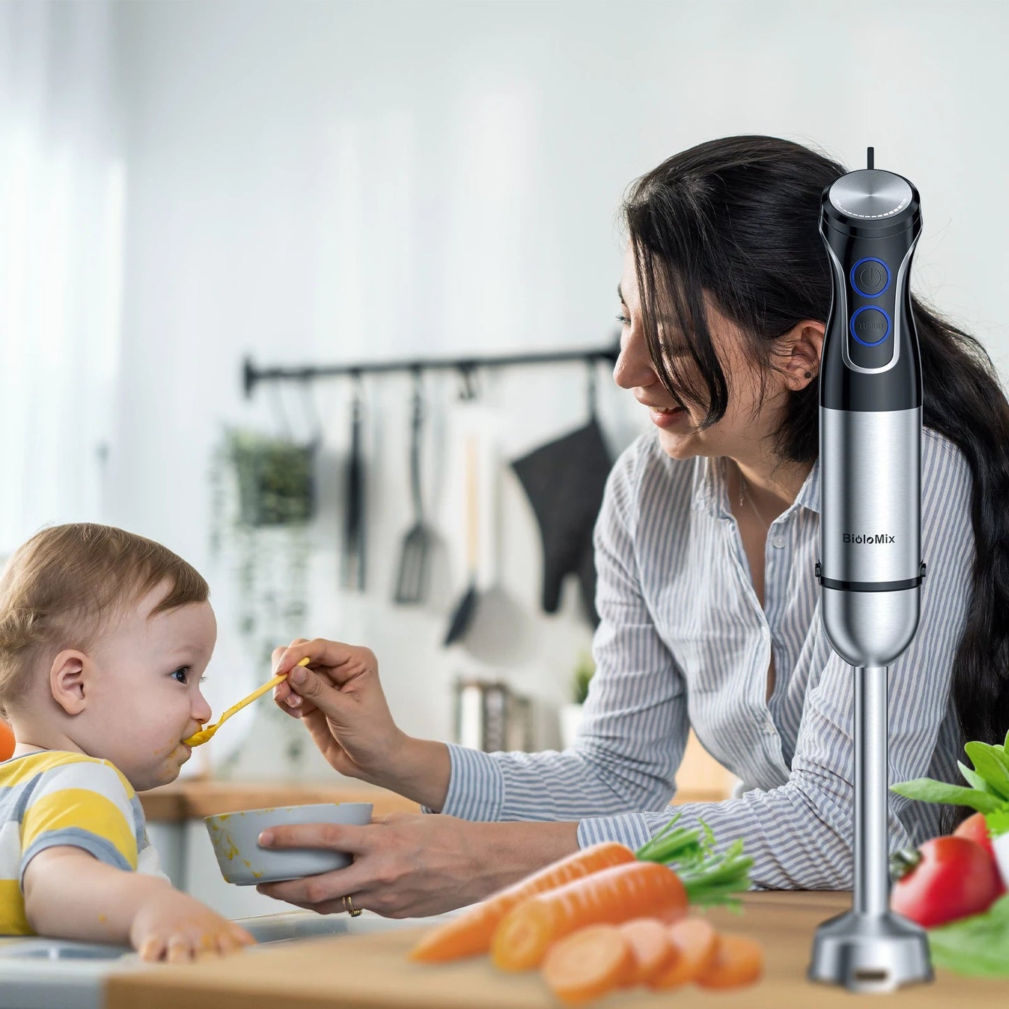 BioloMix 5 in 1 Hand Blender | 1500W Stainless Steel Power - My Web Bazaar