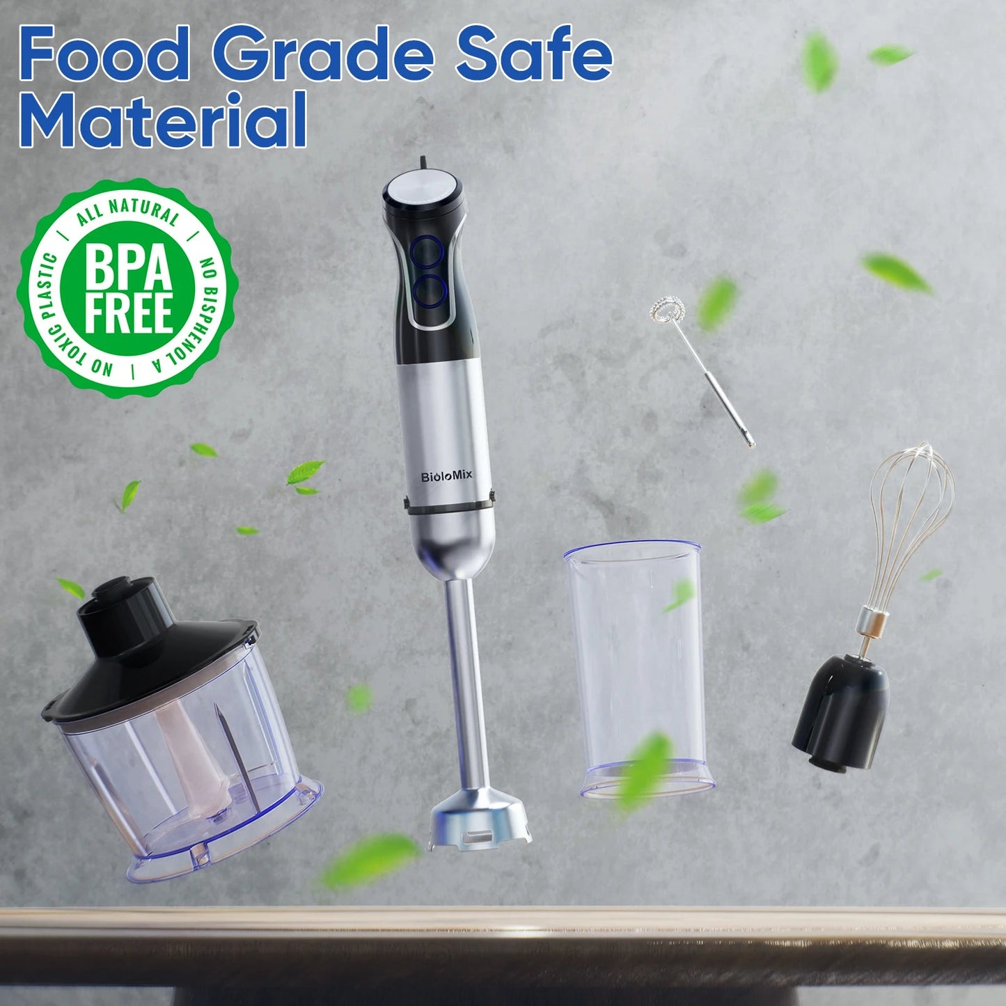 BioloMix 5 in 1 Hand Blender | 1500W Stainless Steel Power - My Web Bazaar