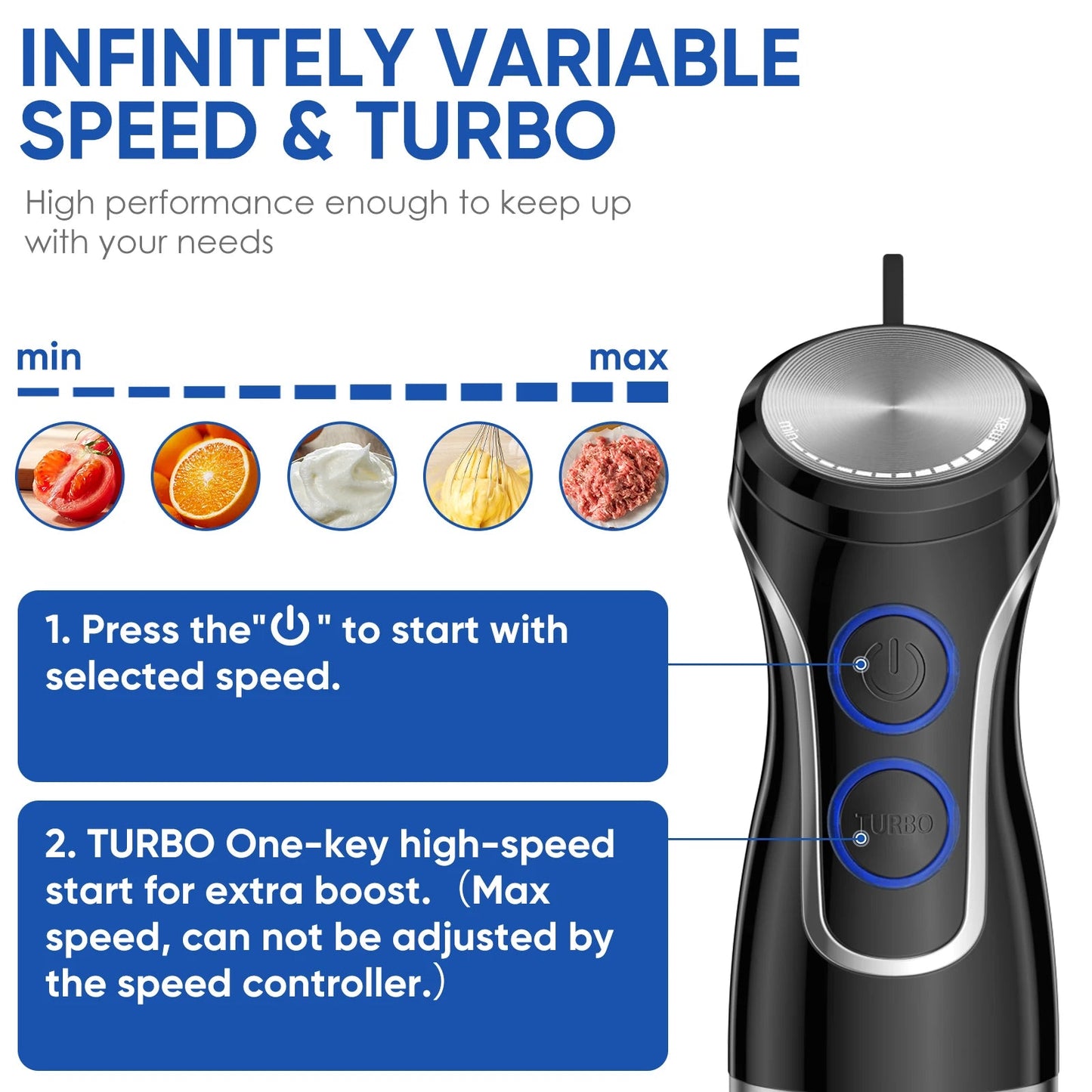 BioloMix 5 in 1 Hand Blender | 1500W Stainless Steel Power - My Web Bazaar