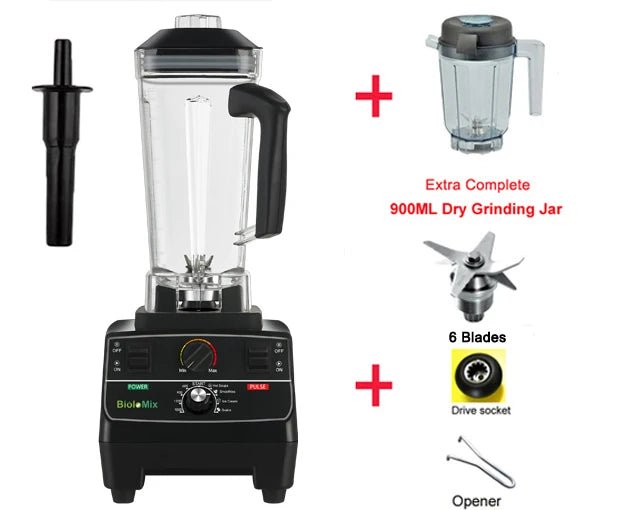 BioloMix BPA Free 2L Jar Blender | 2200W for Smoothies & More - My Web Bazaar