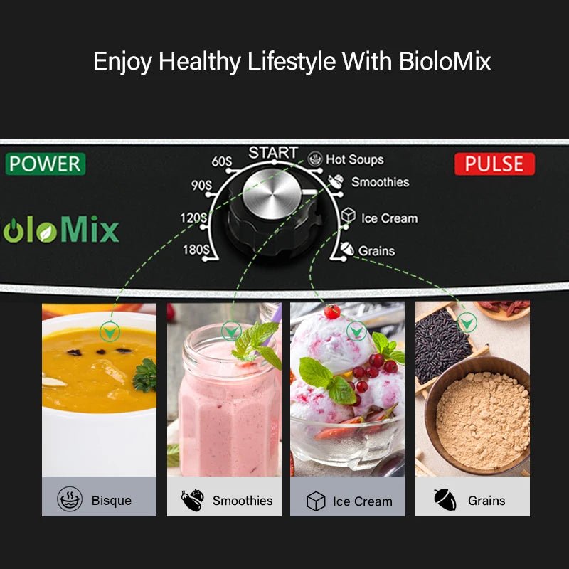 BioloMix BPA Free 2L Jar Blender | 2200W for Smoothies & More - My Web Bazaar