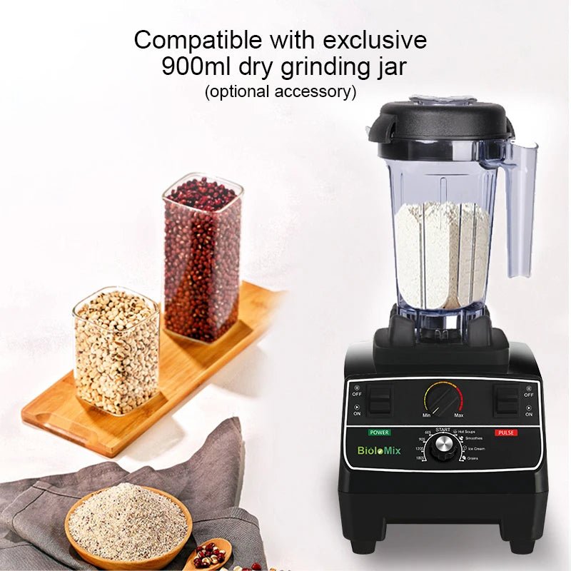 BioloMix BPA Free 2L Jar Blender | 2200W for Smoothies & More - My Web Bazaar