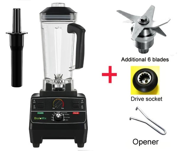 BioloMix BPA Free 2L Jar Blender | 2200W for Smoothies & More - My Web Bazaar