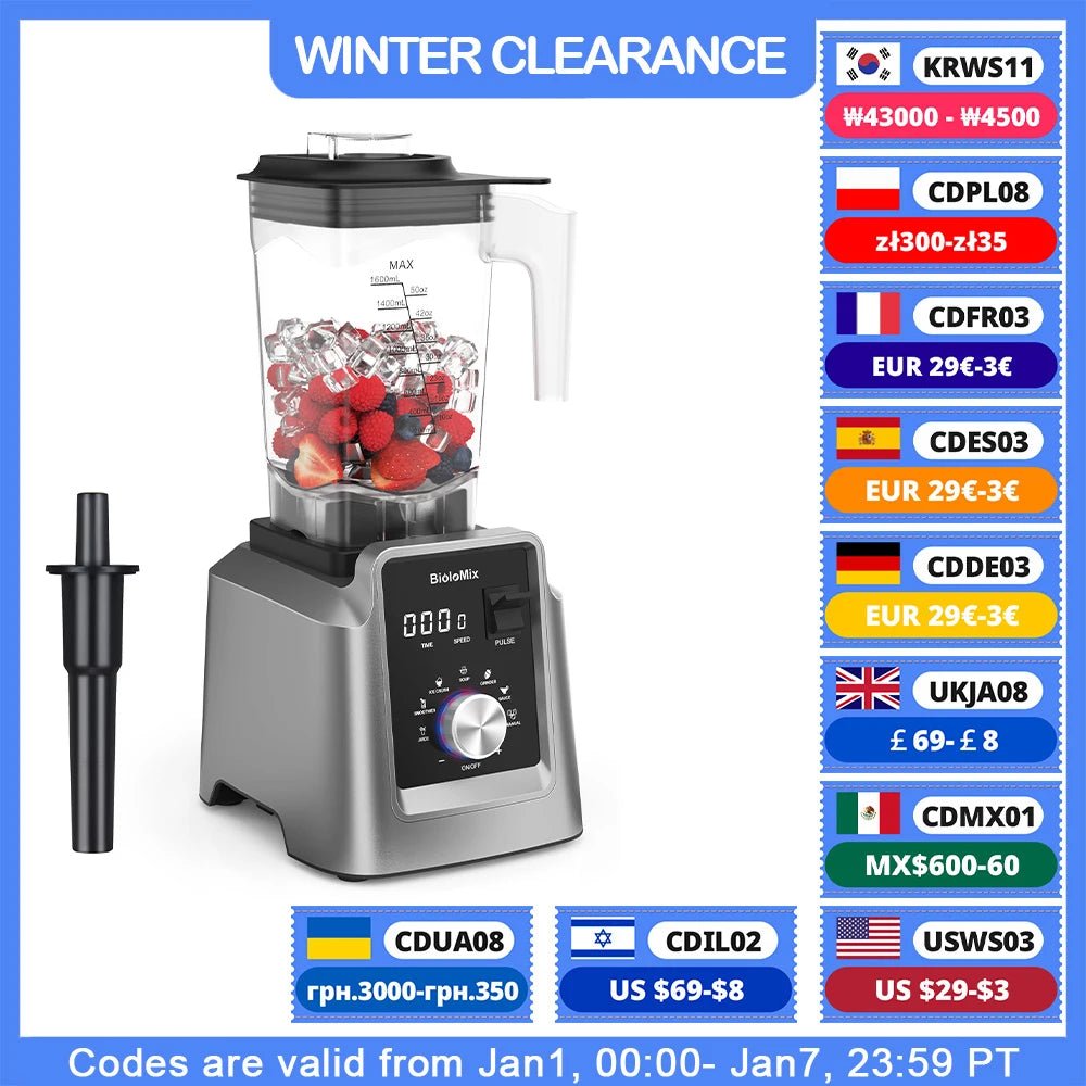 BioloMix Digital Blender | 2L BPA Free for Smoothies and Juices - My Web Bazaar