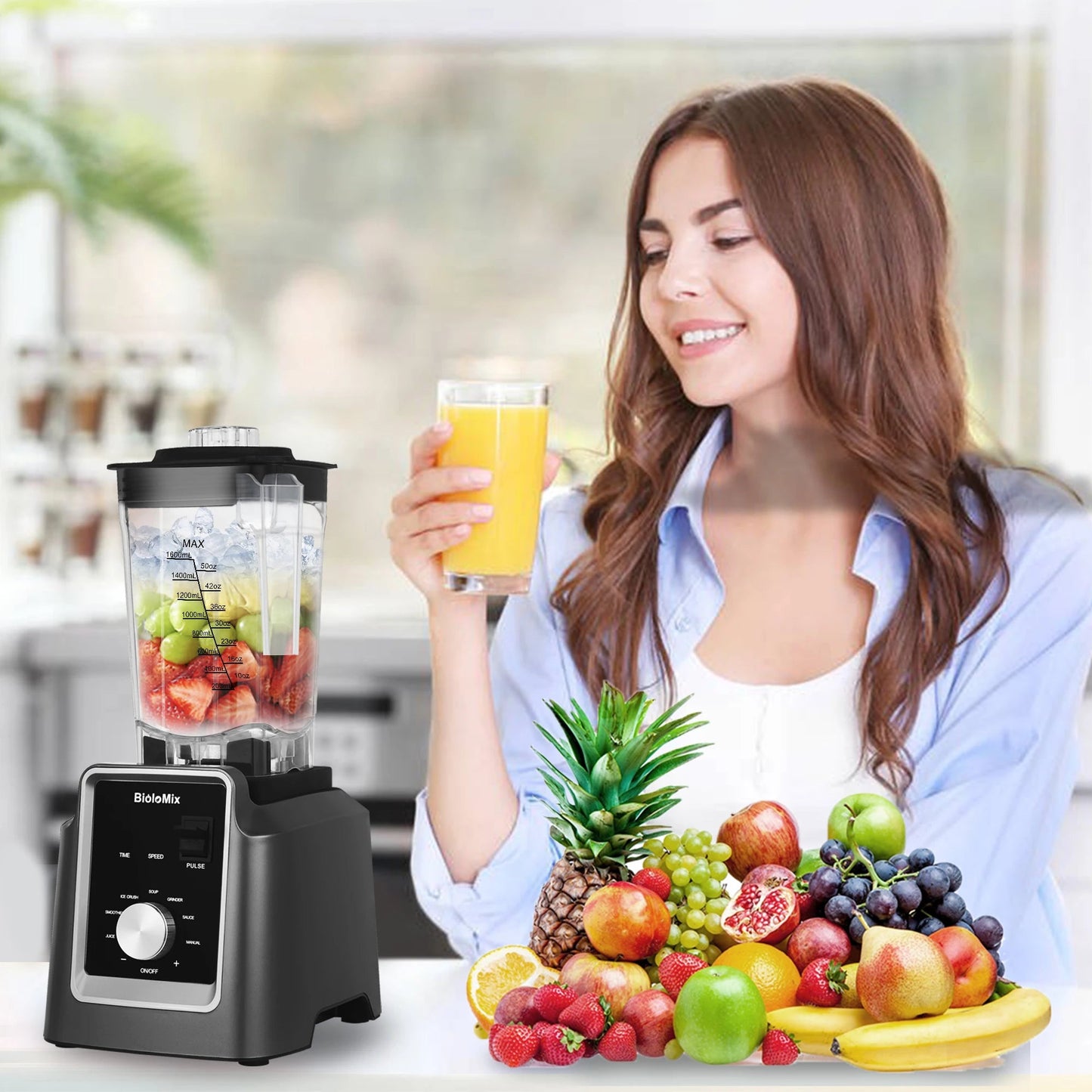 BioloMix Digital Blender | 2L BPA Free for Smoothies and Juices - My Web Bazaar