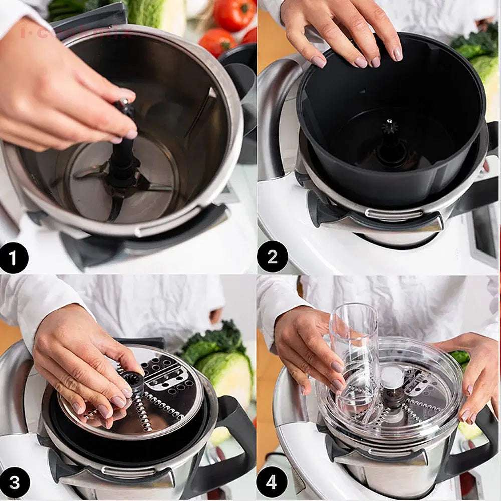 Black Thermomix Grater | Multi - Function Cutter for Easy Prep - My Web Bazaar