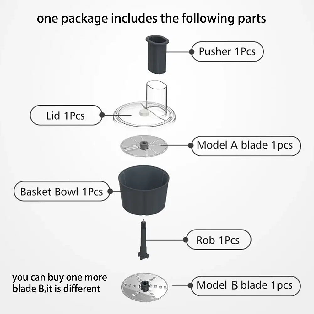 Black Thermomix Grater | Multi - Function Cutter for Easy Prep - My Web Bazaar