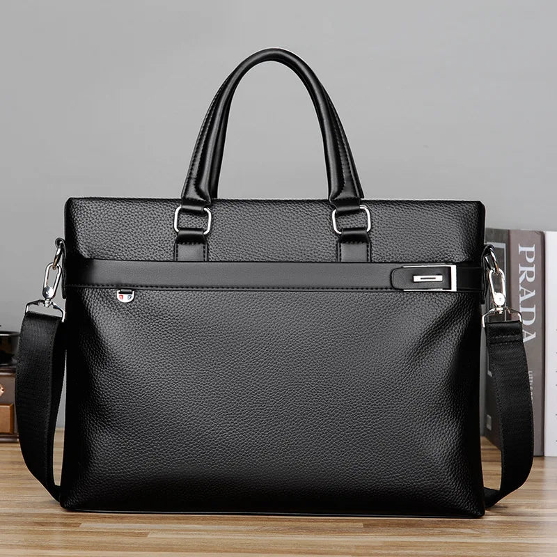 Brand High Quality Men's Casual Briefcase Business Messenger - My Web Bazaar