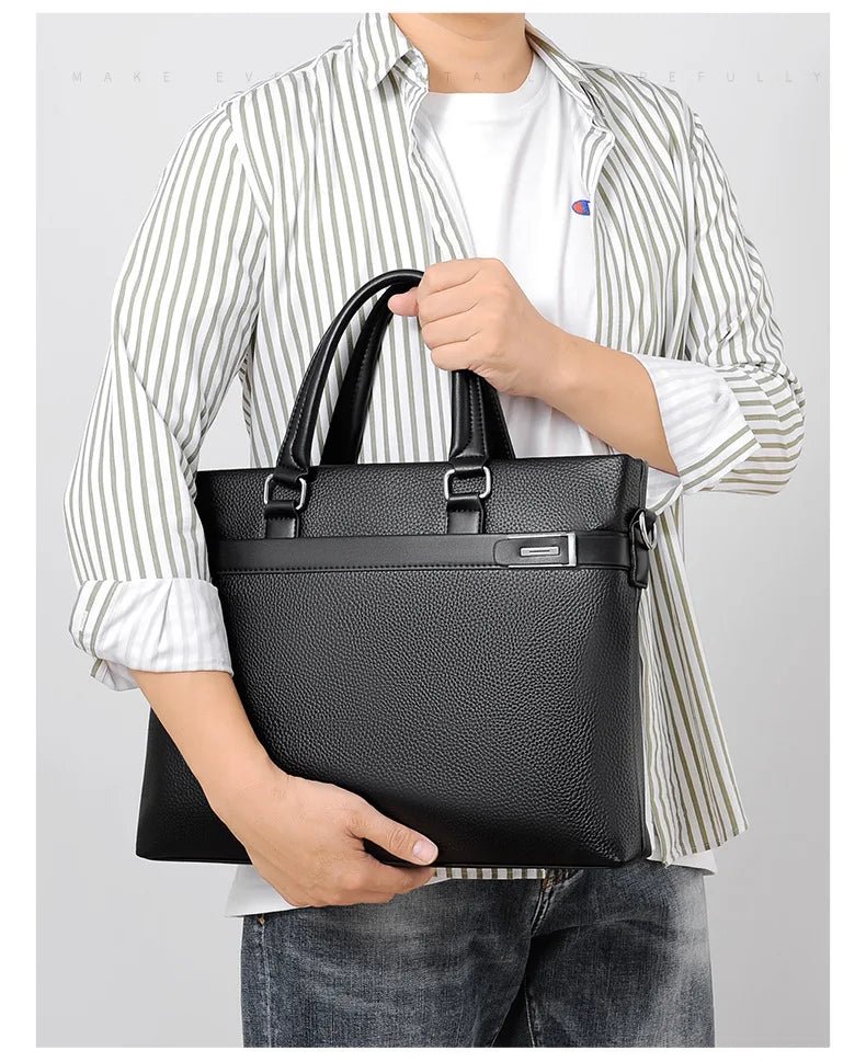Brand High Quality Men's Casual Briefcase Business Messenger - My Web Bazaar