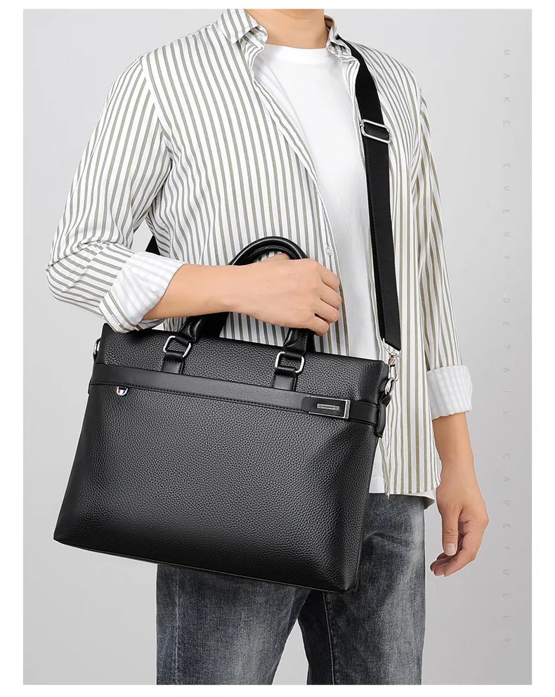 Brand High Quality Men's Casual Briefcase Business Messenger - My Web Bazaar