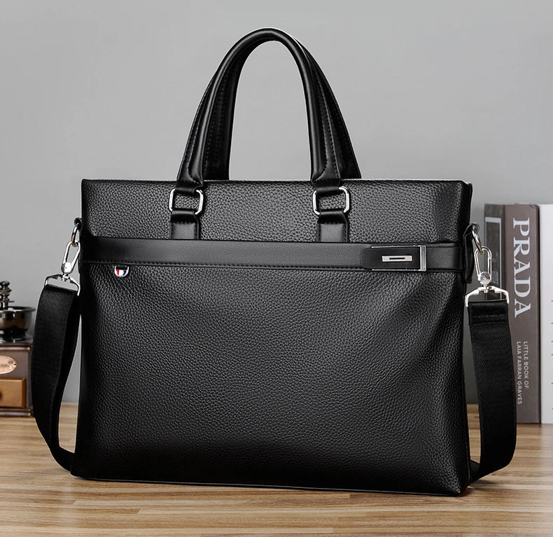 Brand High Quality Men's Casual Briefcase Business Messenger - My Web Bazaar